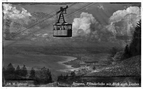 Bregenz, Pfänderbahn mit Blick nach Lindau