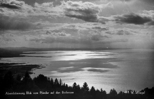 Abendstimmung, Blick vom Pfänder auf den Bodensee