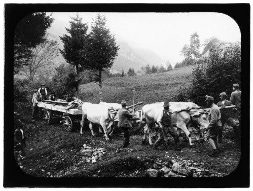 K. k. Standschützen-Bataillon Bezau, Steintransport zum Soldatenfriedhof Bondo