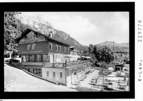 Tirol / Haller am Haldensee / Blick auf Rote Flüh : [Hotel Alpenhof in Haller am Haldensee mit Rote Flüh und Hahnenkamm]