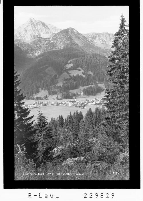 Tannheim / Tirol 1097 m mit Geißhorn 2249 m