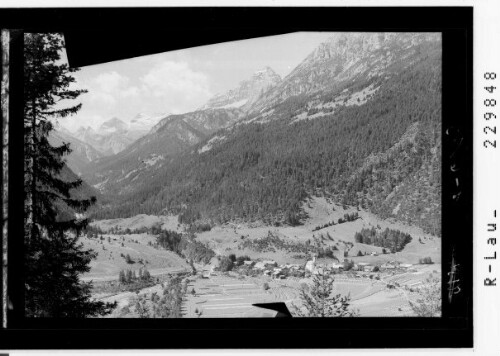 [Vorderhornbach im Lechtal gegen Hornbachtal mit Hochvogel / Ausserfern / Tirol]