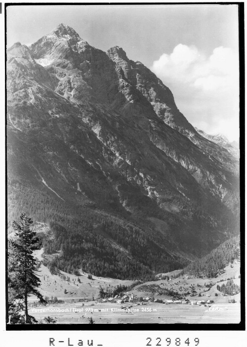 Vorderhornbach / Tirol 973 m mit Klimmspitze 2456 m