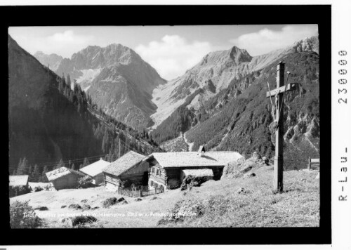 Tirol / Pfafflar bei Boden mit Wildkarspitze 2382 m und Potschallkopf 2589 m : [Pfafflar / Brandegg ob Boden im Bschlabertal gegen Wildkarspitze 2573 m und Tajaspitze / Ausserfern]