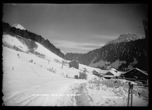 Schoppernau Bregenzerwald mit Schilift