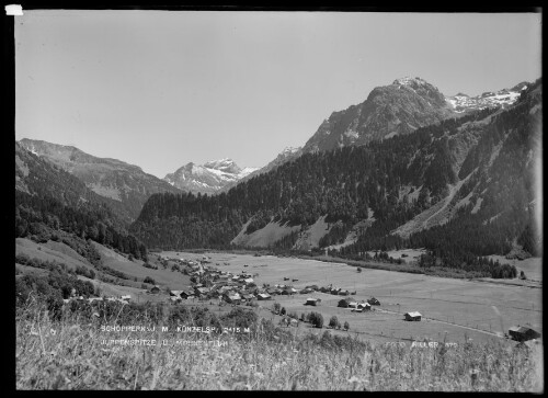 Schoppernau mit Künzelspitze 2415 M Juppenspitze und Mohnenfluh