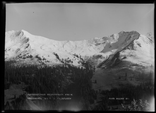 Alpengasthaus Neuhornbach 1700 M Kreuzmandl 1975 M und Falzerjoch