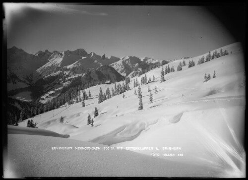 Schigebiet Neuhornbach 1700 M mit Zitterklapfen und Gräshorn