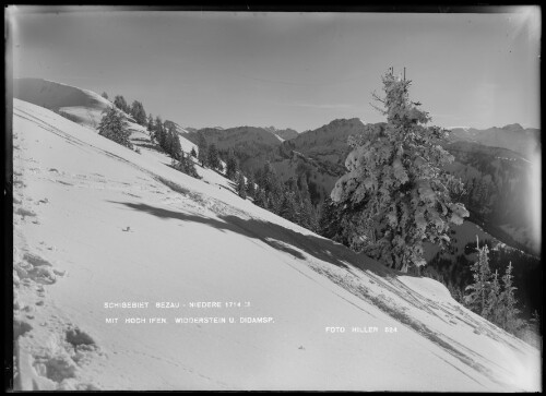 Schigebiet Bezau - Niedere 1714 M mit Hoch Ifen, Widderstein und Didamspitze