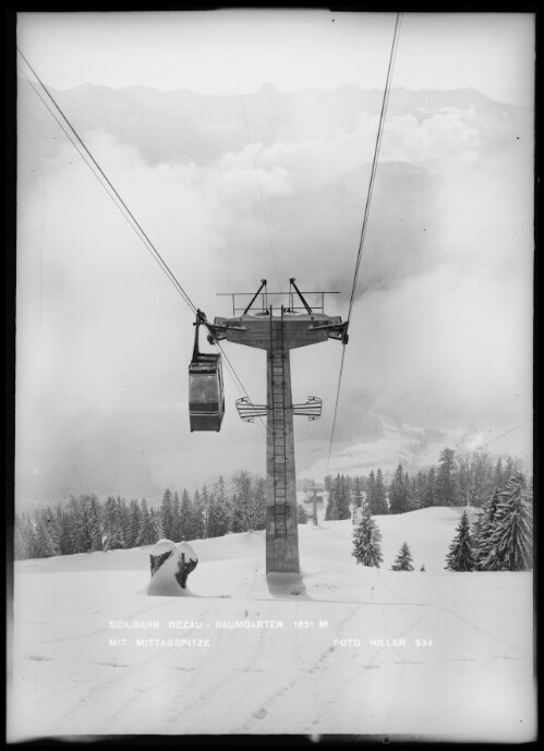 Seilbahn Bezau - Baumgarten 1631 M mit Mittagspitze