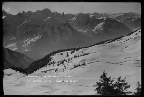 Schigebiet Neuhornbach 1700 M mit Zitterklapfen und Damülser Gebiet