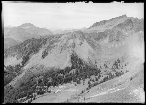 Blick von der Kanisfluh auf Öberle, Klippern u. Zafernhorn