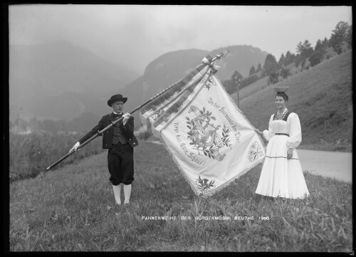 Fahnenweihe der Bürgermusik Reuthe 1960