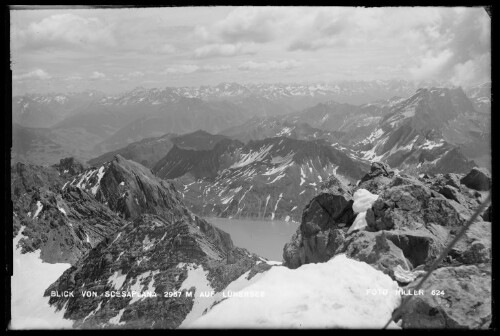 Blick von Scesaplana 2957 M auf Lünersee