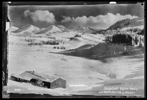  Schnapshütte  Skigebiet Kojen, 1305 m mit Hochhädrich u. Falken