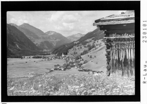 [Holzgau im Lechtal gegen Pimig - Lärchspitze und Rappenspitze / Ausserfern / Tirol]