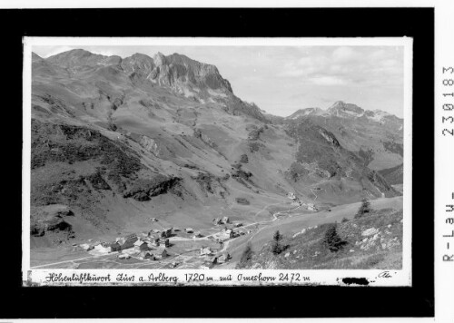 Höhenluftkurort Zürs am Arlberg 1720 m mit Omeshorn 2472 m