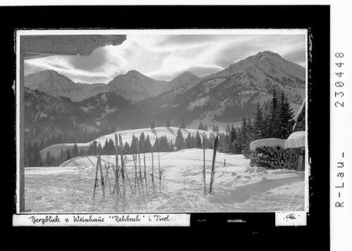 Bergblick vom Weinhaus Rehbach / Tirol : [Blick vom Gasthof Alpenrose in Rehbach bei Schattwald im Tannheimertal gegen Ponten und Bschiesser / Ausserfern]