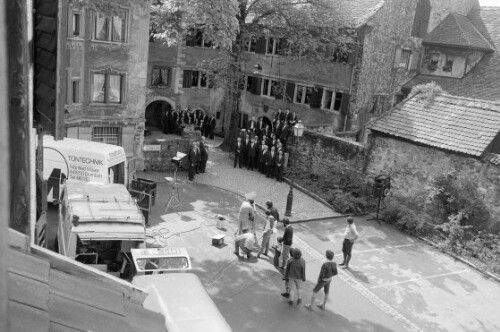 Filmaufnahmen eines Chors in der Oberstadt