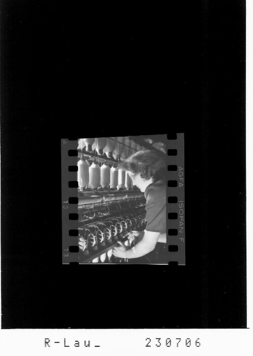 [In der Spinnerei der Fa. Kastner in Thüringen]