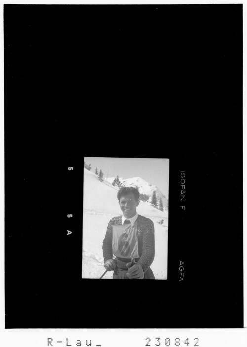 [Lins Rudi vom Skiclub Bludenz bei den Landesmeisterschaften 1948 in Lech am Arlberg]