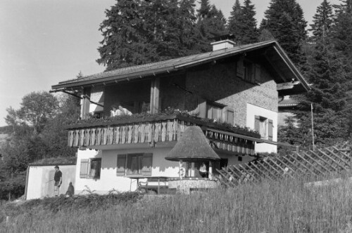 Auf einer Hütte am Pfänder