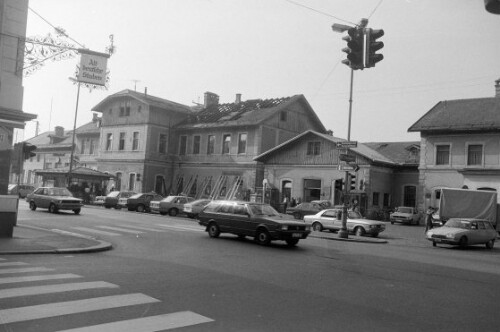 ausgebrannter Bregenzer Bahnhof