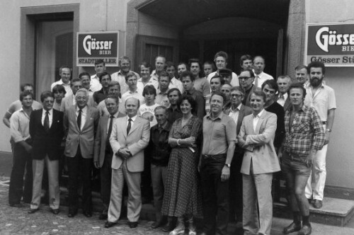 Gruppenfoto vor dem  Gösser  in Bregenz