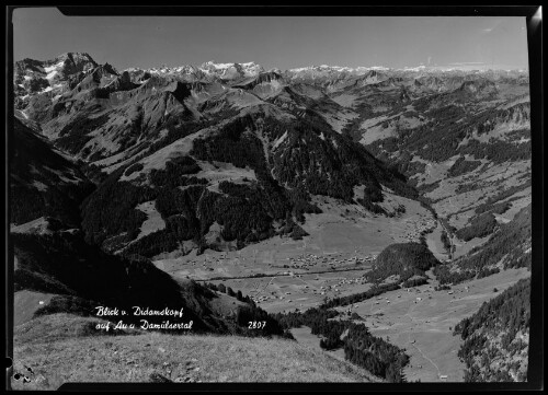 Blick v. Didamskopf auf Au u. Damülsertal