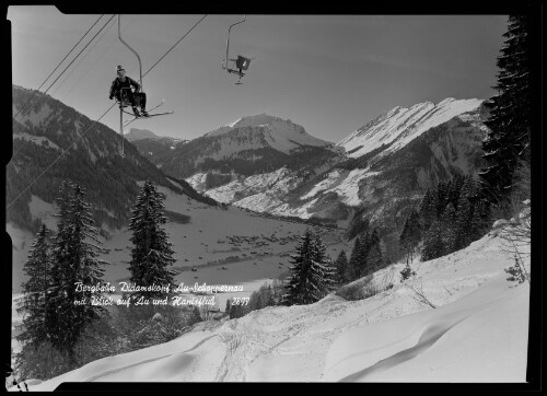 Bergbahn Didamskopf Au-Schoppernau mit Blick auf Au und Kanisfluh