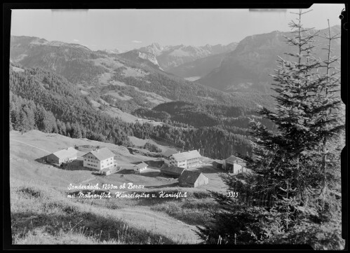 Sonderdach, 1200 m ob Bezau mit Mohnenfluh, Künzelspitze u. Kanisfluh