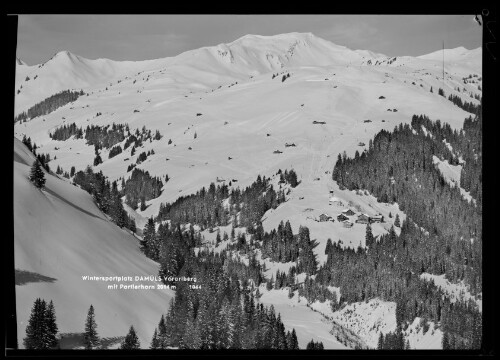 Wintersportplatz Damüls Vorarlberg mit Portlerhorn 2014 m
