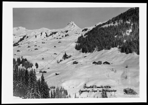 Skigebiet Damüls 1431 m : Sessellift  Uga  m. Mittagspitze