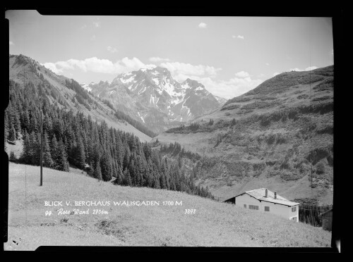 [Damüls] Blick v. Berghaus Walisgaden 1700 m gg. Rote Wand 2706 m