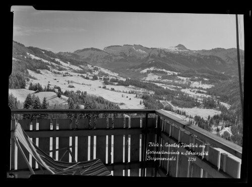 Blick v. Gasthof Jfenblick auf Gottesackerwände u. Sibratsgfäll Bregenzerwald