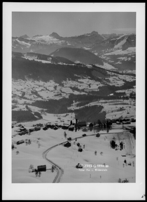 Sulzberg 1015 m gg. Hoher Ifen u. Widderstein