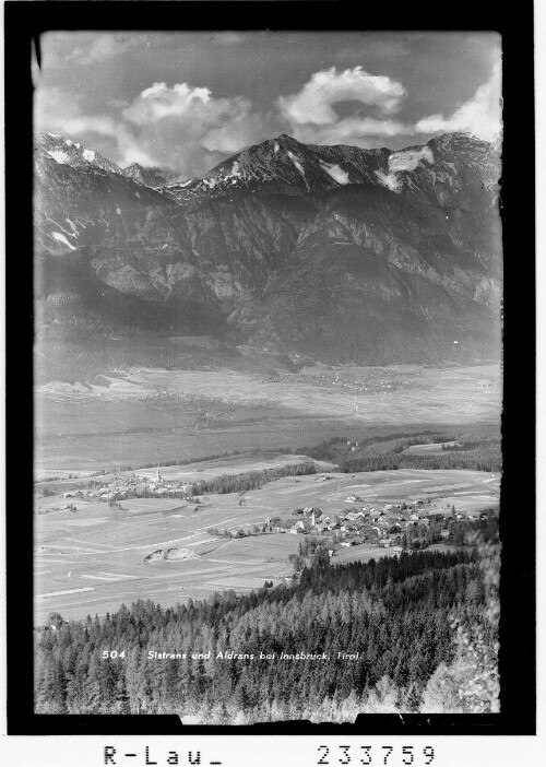 Sistrans und Aldrans bei Innsbruck, Tirol : [Blick auf Sistrans gegen Speckkarspitze]