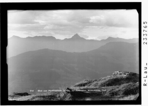 Blick vom Markbachjoch 1530 m, auf Rettenstein, Wildschönau, Tirol