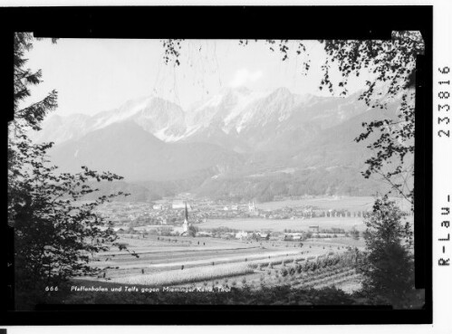 Pfaffenhofen und Telfs gegen Mieminger Kette, Tirol