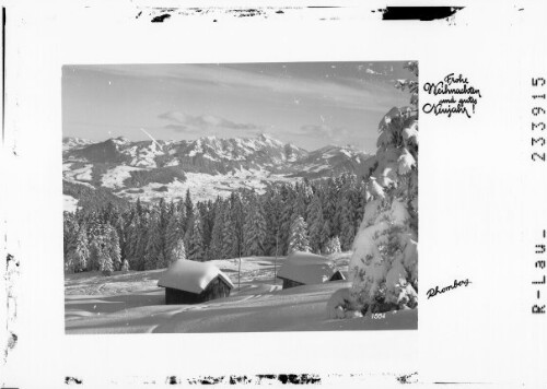 [Blick vom Bödele gegen den Vorderwald mit Hochgrat und Siplingerkopf]