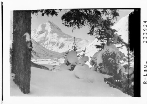 [Blick auf Galtür gegen Ballunspitze, Tirol]