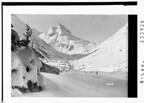 [Blick auf Galtür gegen Ballunspitze, Tirol]