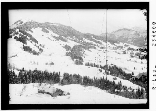 Sibratsgfäll - Pension Mennel : [Gasthof und Skiheim Mennel gegen Renkknie und Gottesackerwände]