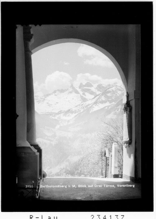 Bartholomäberg im Montafon - Blick auf Drei Türme / Vorarlberg