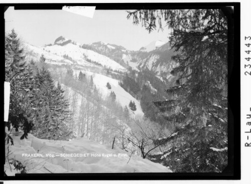 Fraxern / Vorarlberg - Schigebiet Hohe Kugel und First : [Blick gegen Hohe Kugel und Fraxner First]