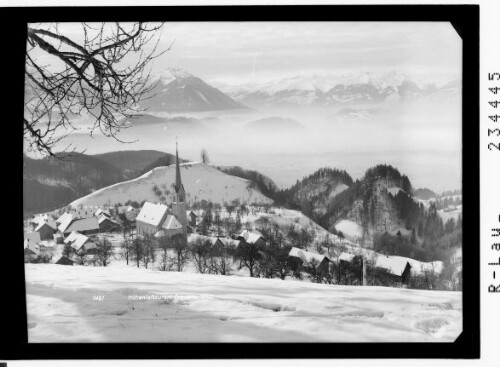 Höhenluftkurort Fraxern / Vorarlberg : [Fraxern gegen Drei Schwestern - Pizol und Balfrieser Berge]