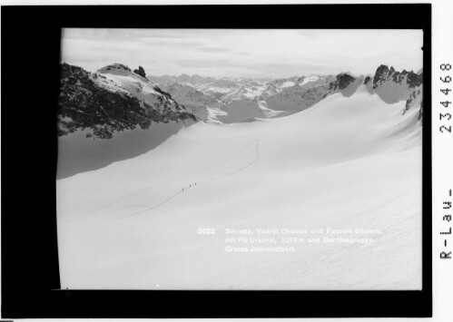 Silvretta / Vadret Chalaus und Fuorcla Chalaus mit Piz Urschai 3098 m und Berninagruppe