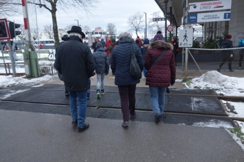 Bregenz - Hafen, Demonstration gegen Rechts