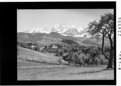 [Langenegg im Bregenzerwald gegen Hohen Ifen und Winterstaude]