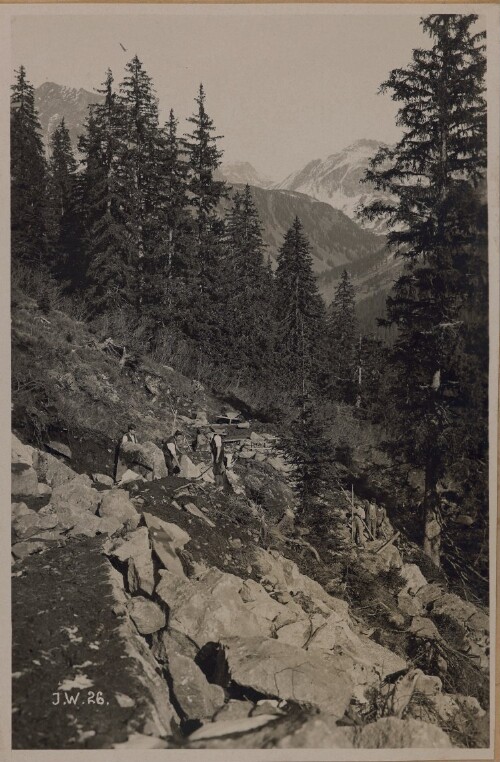 Weg Partenen- Vermunt, Baubild
